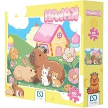 Die Grup Kawaii Desenli 60 Parça Çocuk Puzzle Yapboz
