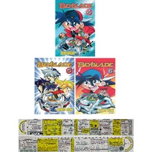 Komik Şeyler Yayıncılık Beyblade 4-5-6. Ciltler Manga Seti + Özel Cetvel