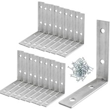 Die Grup (50 Adet) Metal Köşebent - 65X65X15 mm Ince L Demiri Gönye