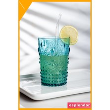 Esplendor Kısa Akrilik Su Meşrubat Bardağı 400ML Aquamarin Renk Kırılmaz