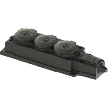 Die Grup Kauçuk Üçlü Grup Priz - 16A, 220-250V, Darbe Korumalı