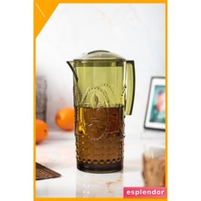 Esplendor 2,3 Lt Koyu Yeşil Akrilik Sürahi Kırılmaz Büyük Kapasiteli 19CM