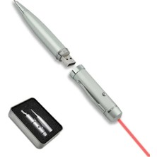 Die Grup 16 GB USB Bellekli Metal Sunum Kalemi - Kırmızı Lazer Işığı