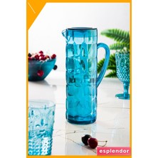 Esplendor Akrilik Su Sürahisi 1,5 Lt Aquamarine Buzdolabı Kapak Rafına Uygun Kırılmaz