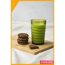 Esplendor Akrilik Su Bardağı Seti 6'lı 400ML Koyu Yeşil Kırılmaz Meşrubat Bardağı