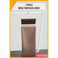 Esplendor Plastik Pantolon Askısı Dolap Düzenleyici Beyaz 40CM