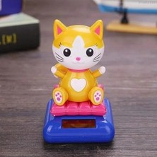 Die Grup Güneş Enerjili Sallanan Kedi Figürü, Eğlenceli Dekoratif Aksesuar