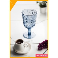Esplendor Akrilik Lacivert Kadeh Su Meşrubat Bardağı 450ML Kırılmaz