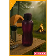 Esplendor Sporcu Su Şişesi 1 Lt Mürdüm Plastik Matara 28CM