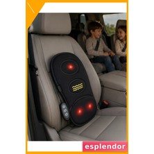 Esplendor Koltuk Tipi Isıtmalı Masaj Minderi Bel Sırt Titreşimli Rahatlama Minderi