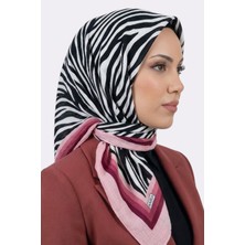 Hadiora Pudra Pembe Zebra Desenli Mio Caz Eşarp