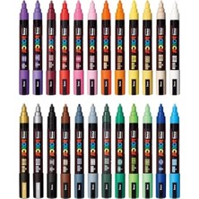 Die Grup 5m Set 1.8-2.5 mm Keçe Uçlu Markör Kalem, 24'lü Renkli Set