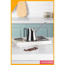 Esplendor 650ML Paslanmaz Çelik Cezve Kahve ve Süt Isıtma 8X8X10CM