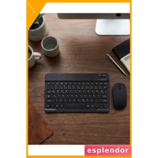 Esplendor Wireless Klavye Mouse Seti Bluetooth Bağlantılı Ince Tasarım Sessiz Kullanım