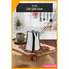 Esplendor 500ML Orta Boy Paslanmaz Çelik Cezve 6 Fincan Kapasiteli