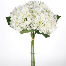 Elif Aksesuar Ortanca 3 Dal Demet Beyaz 34 cm
