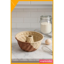Esplendor Yuvarlak Silikon Kek Kalıbı 24CM Krem Renk 11CM Derinlik Yapışmaz