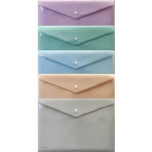 Die Grup A4 Çıtçıtlı Zarf Dosya, 5 Farklı Pastel Renk Seçeneği