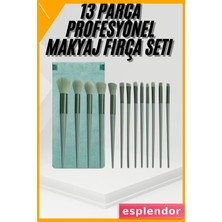 Esplendor 13 Parça Taşınabilir Kılıflı Profesyonel Makyaj Fırça Seti Pudra Allık Fondöten Fırçası