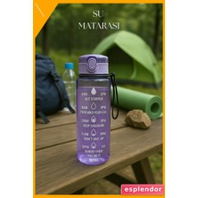 Esplendor 1 Litre Sporcu Matarası Mor Renk 1000ML Su Şişesi 28CM