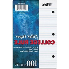Die Grup Çizgili Delikli Filler Kağıt - 100 Yaprak/paket, 21.6 x 14 cm
