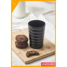 Esplendor Akrilik Su ve Meşrubat Bardağı 400ML Siyah Kırılmaz Darbeye Dayanıklı