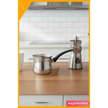 Esplendor 650ML Paslanmaz Çelik Cezve Orta Boy Kahve Demleme 8cm