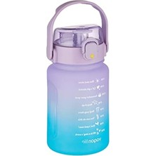 Die Grup Pipetli Kullanım Için 1000 ml Çift Renkli Motivasyon Matarası