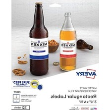 Die Grup Beyaz Yazdırılabilir Etiketler, 3.5" x 4.75", 32'li Paket