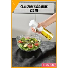 Esplendor Cam Sprey Yağdanlık Beyaz 220ML Mutfak Sıvı Yağ Şişesi