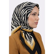 Hadiora Siyah Hardal Zebra Desenli Mio Caz Eşarp