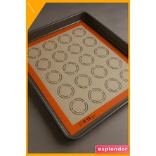 Esplendor 30X40 cm Yapışmaz Silikon Fırın Matı Kırmızı Kenarlı Hamur Pişirme Altlığı