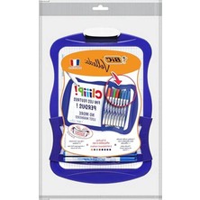 Die Grup Bıc 967444 Velleda Cliiip Set Beyaz Tahta (21 x 31 Cm) Silecek; 8 Silinebilir Marker -10'lu Set, Çeşitli Renklerde