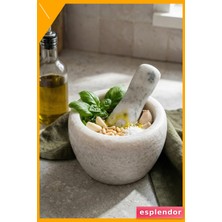 Esplendor Havan ve Tokmak Seti 7x8 cm Doğal Mermer Görünümlü 2 Parça