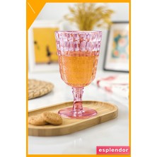 Esplendor Ayaklı Akrilik Kadeh Bardak Seti 6 Parça 450ML Mürdüm Kırılmaz