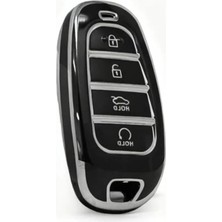 Die Grup Autohan Keys Hyundai Tucson ve Santa Fe Için Nano Akıllı Anahtar Kılıfı, 2021-2022 Model, Siyah Gümüş
