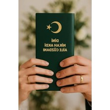 Die Grup 16 Sayfa Dini Nikah Akdi Cüzdanı, Altın Varak Baskılı Tasarım
