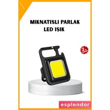 Esplendor USB Type-C Şarjlı Mini Fener – Manyetik, Katlanabilir ve Şişe Açacaklı Tasarım
