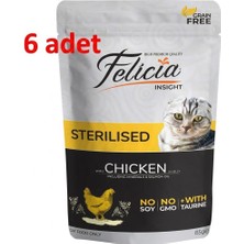 Felicia Tahılsız Tavuklu Kısırlaştırılmış Pouch Kedi Konservesi 85 gr (6 Adet)