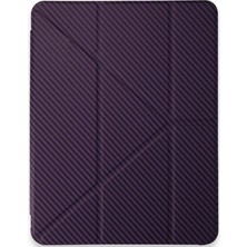 Luord - Store Ipad Pro 13 (2024) Kılıf Color Karbon Tablet Kılıfı - Derin Mor