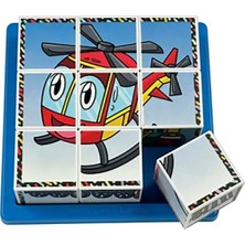 Die Grup Neşeli Taşıtlar Puzzle Seti - 6 Farklı Yapboz