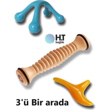 Akupresür Refleksoloji Tetik Nokta Egzersiz ve Masaj Aletleri 3'ü Bir Arada