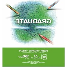 Die Grup Hafif Taneli Mezun Beyaz A3 Çizim Kağıdı - 160 Gsm