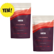 Harras Colombia Filtre Kahve 250 G x 2 Adet - %100 Arabica Medium Roast Orta Kavrulmuş Öğütülmüş Kahve