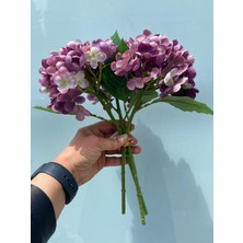 Elif Aksesuar Ortanca 3 Dal Demet Mor 34 cm