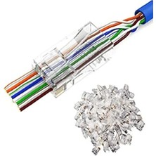 Die Grup Yeni Nesil Delikli Cat6 RJ45 Konnektör Utp Jack (100 Adet)