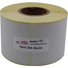 Die Grup Yüksek Kaliteli Kuşe Etiket 60MM x 80MM, Ruloda 500 Adet