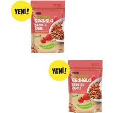Harras Çilekli ve Chia Tohumlu Granola Glutensiz Ilave Şekersiz 300 gr 2 Adet (Toplam 600 Gr)