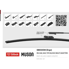 Silbak Silecek Süpürgesi Muz Tipi 600MM Çoklu Aparatlı