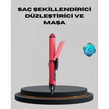 Marsilyan- 5 Kademeli Seramik Saç Düzleştirici – Düz ve Kıvırcık Mod, 26 mm Plaka, Profesyonel Saç Şekillendirme